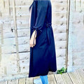 Longline Crepe Duster Tailored Blazer Jacket Coat