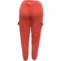 Rennactive London  New Ladies Cargo Combat Stretch Casual Trousers Womens Slim Fit Sport Joggers  Red